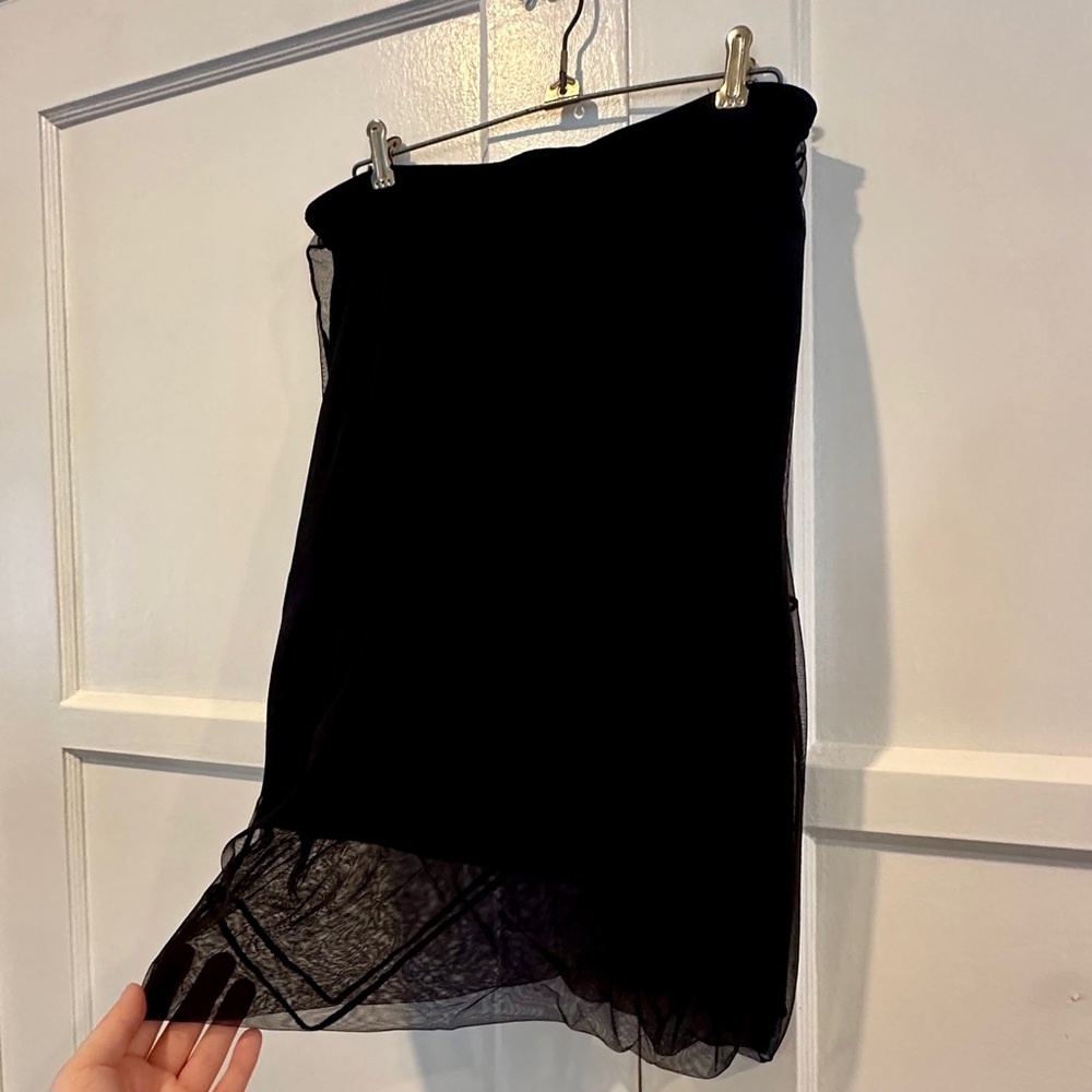 Black Mesh Skirt